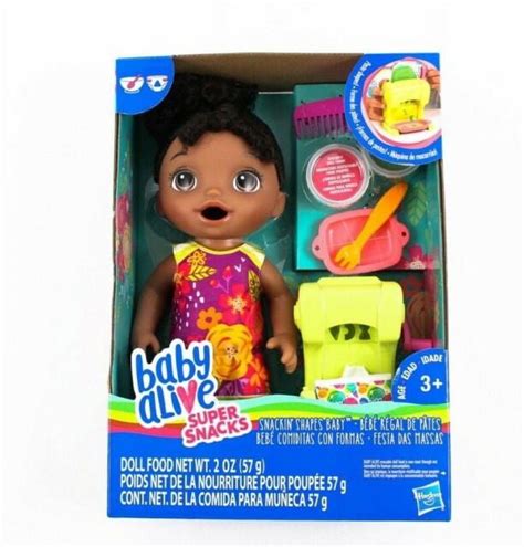 Baby alive snackin shapes baby super snacks African American - Walmart.com