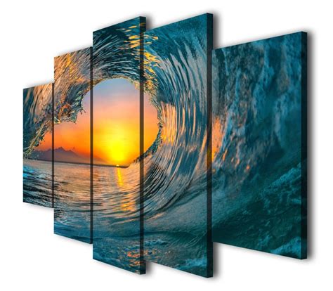 Splash Art Colorful Ocean Wave Wall Decor Wave Wall Art Storm | Etsy