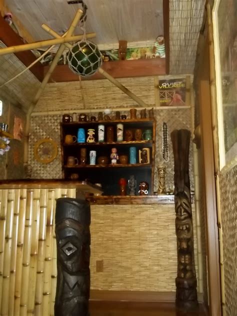 Tiki bar decor at home -- readers photos of their tiki style