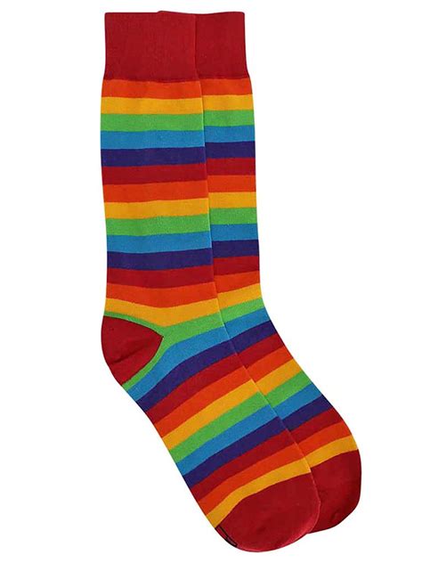 Luxury Divas - Mens Multicolor Rainbow Stripe Crew Socks - Walmart.com