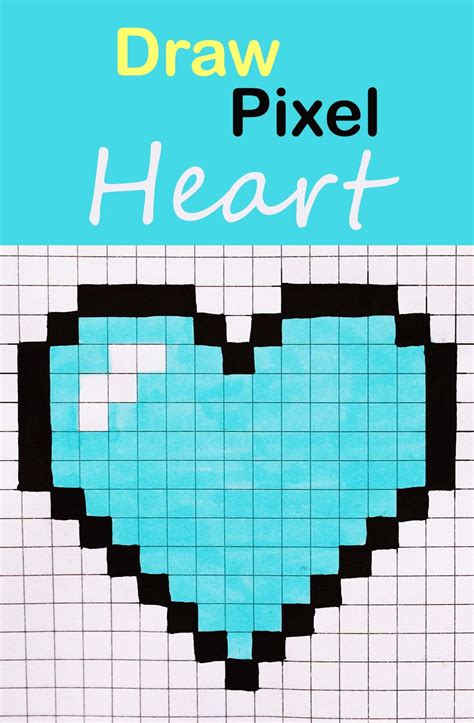 Learn how to draw a Blue Heart with pixels, Easy step by step art tutorial | Bead Pattern ♥ # ...