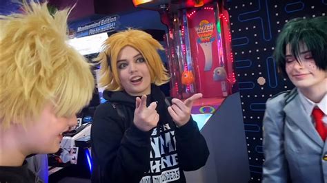 Class 1A Arcade wins! || MHA cosplay - YouTube