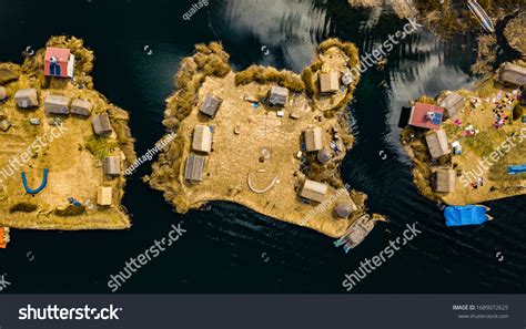 Aerial Top View Photo Floating Islands Stock Photo 1689072625 ...