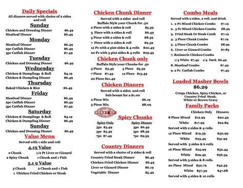 Charlie’s Chicken Take Out Menu 2016 2 | Charlie's Chicken|Chicken ...