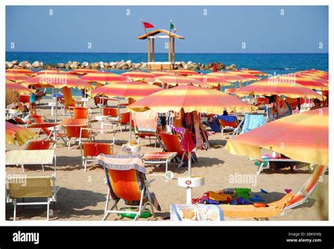 Colorful beach umbrellas Stock Photo - Alamy