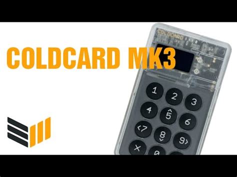 Coldcard MK3 Hardware Wallet Review - YouTube