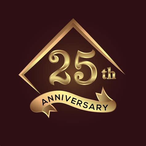 Premium Vector | 25 year anniversary celebration. anniversary logo with ...