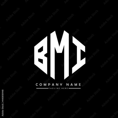 BMI letter logo design with polygon shape. BMI polygon logo monogram ...