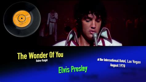 Elvis Presley - The Wonder Of You - YouTube