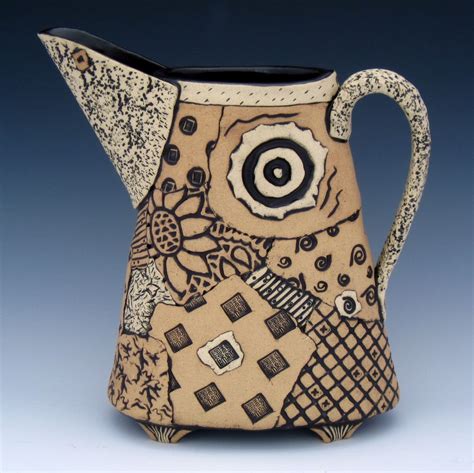 medium pitcher Ceramic Techniques, Pottery Techniques, Unique Pottery, Pottery Art, Pitchers ...