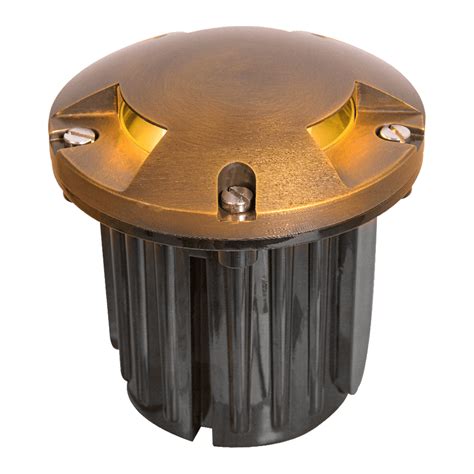 UNB11 Cast Brass Round Tri-Directional Low Voltage LED In-ground Light