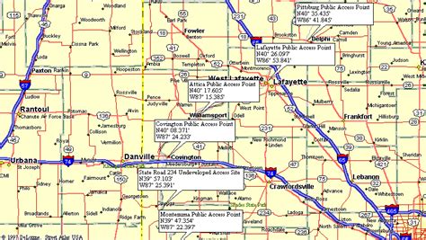 Wabash River. Maps of river and Maps to public access points and liveries.