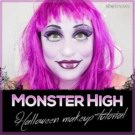 Ghoulish glam Halloween makeup tutorial inspired by Monster High | Monster high makeup ...