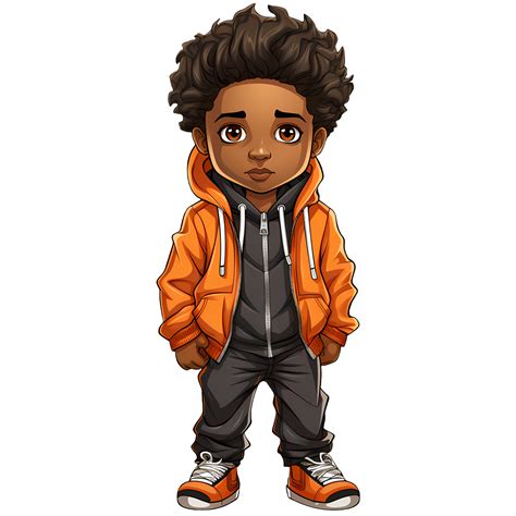 Black Boy African American Clipart Illustration AI Generative 27238058 PNG