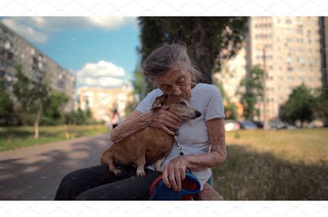 Animal theme is a lonely old woman | Animal Stock Photos ~ Creative Market