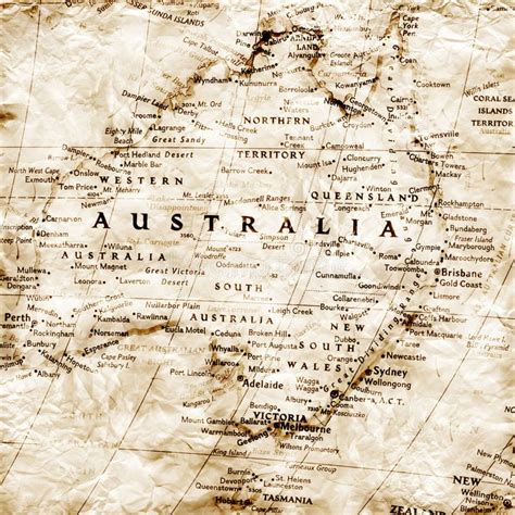 Old map of Australia. Old grunge map of Australia , #ad, #map, # ...