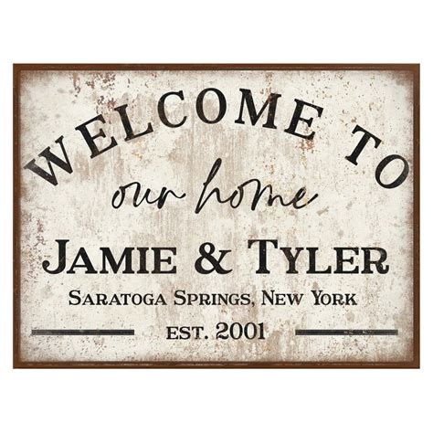 Welcome to Our Home Personalized Sign Personalized Gifts | Etsy