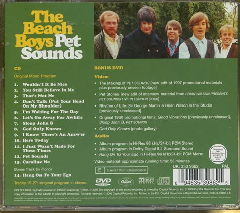 The Beach Boys CD: Pet Sounds 40th Anniversary (CD & DVD) - Bear Family ...