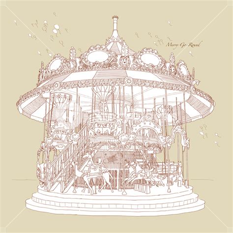 Merry Go Round Drawing at GetDrawings | Free download