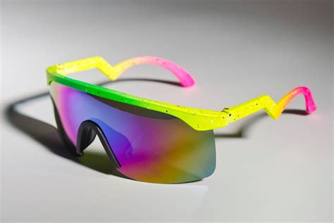 Blaster Oakley Inspired Ski NEON Yellow Green Mirror 80s Sunglasses A60 ...