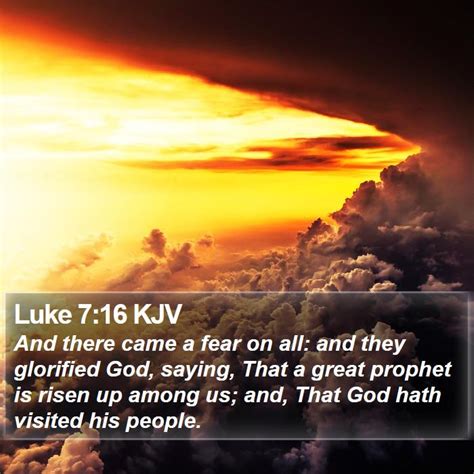 Luke 7:16 KJV Bible Verse Images