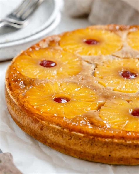 Vegan Pineapple Upside Down Cake - Plant-Based on a Budget