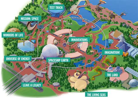 Epcot Future World Map – Map Vector