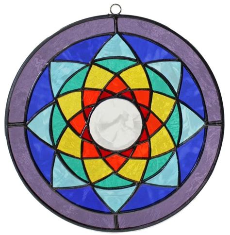 10 inch Seed of Life Stained Glass Flowers, Faux Stained Glass, Stained Glass Patterns, Glass ...