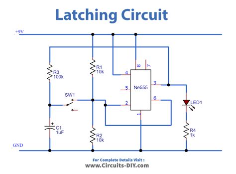 Simple Latching Circuit using 555 timer