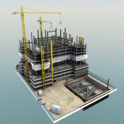 3D model Building Construction Site VR / AR / low-poly | CGTrader