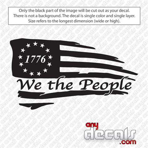 We The People Flag Decal