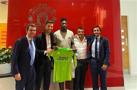 (Photo) Andre Onana pictured with United shirt for the first time as kit number is revealed