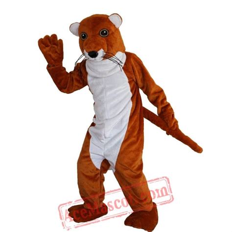 Brown Weasel Stoat Mascot Costume for Adult