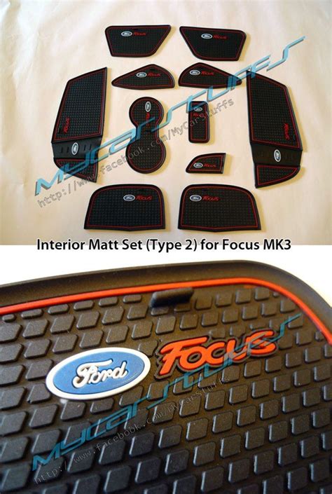 Focus MK3 Interior Matt Set with colored logo | Ford focus accessories, Interior matt, Accessories