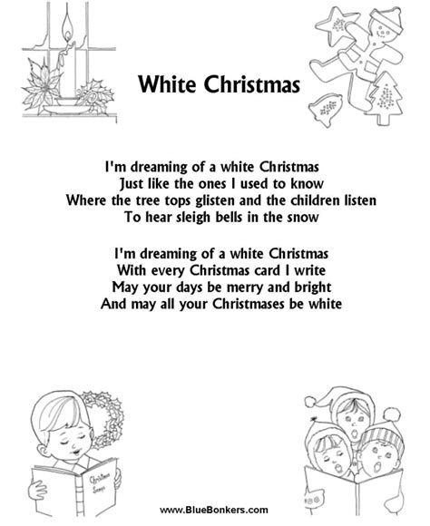 White Christmas | Christmas lyrics, Christmas carols lyrics, Carol lyrics