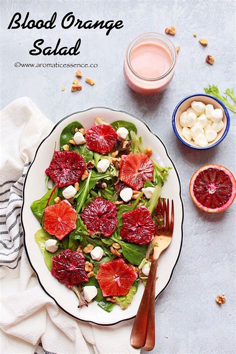 Blood Orange Salad With Blood Orange Vinaigrette - Aromatic Essence