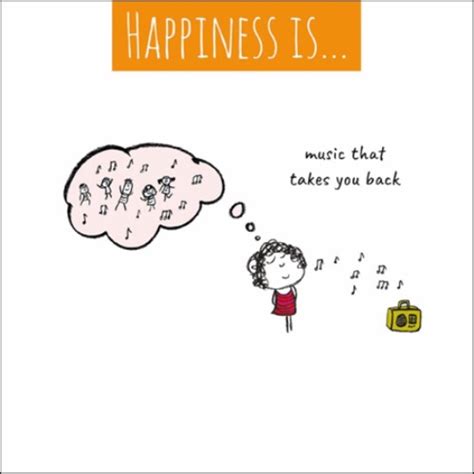 Happiness Is... Music That Takes You Back Greeting Card | Cards