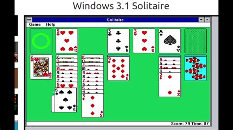 Nostalgic - Solitaire Windows 3.1 (winning animation included) - YouTube