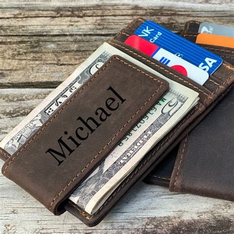 Wallets for Men Leather Money Clip - Etsy