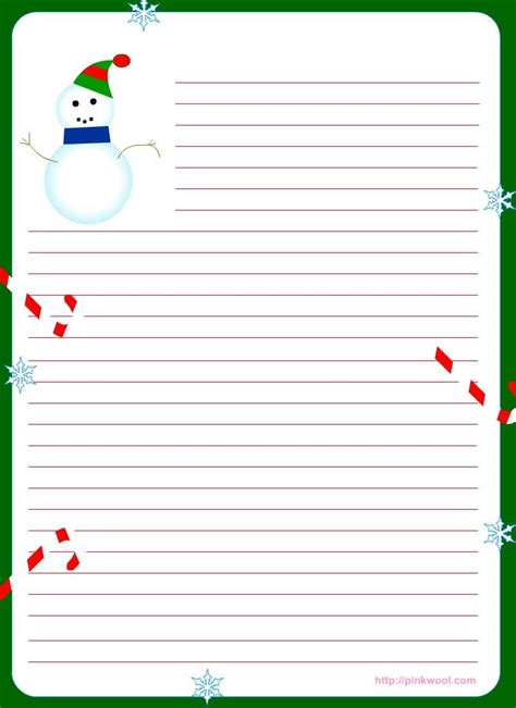 free printable christmas stationary | Christmas letter template free ...