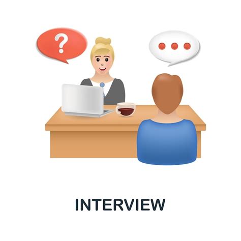 Premium Vector | Interview icon 3d illustration from discussion ...