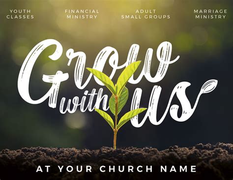 Grow With Us Plant InviteCard - Church Invitations - Outreach Marketing