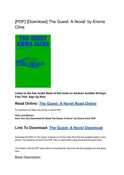 [PDF] [Download] The Guest: A Novel: by Emma Cline by Download PDF - Issuu