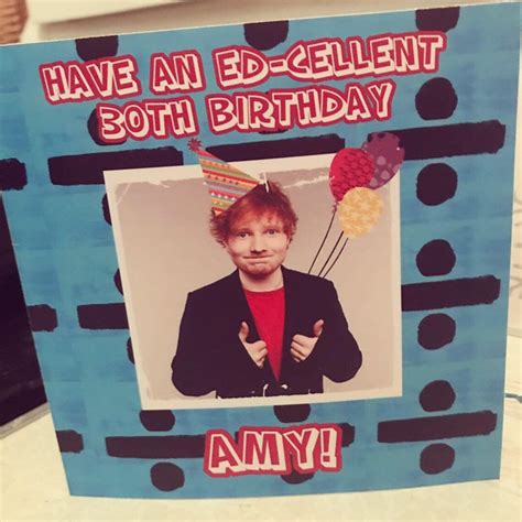 Personalised Ed Sheeran birthday card | Etsy