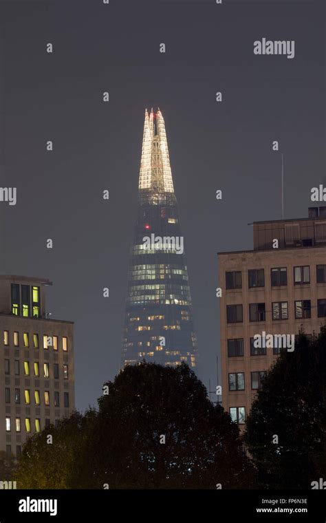 The Shard in London at Night Stock Photo - Alamy