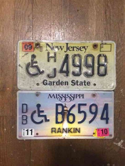 Lot Of 2 Handicap Disabled Wheelchair License Plates New