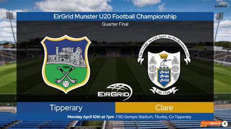 2023 EirGrid GAA Under 20 Football Munster Championship Quarter-Final – Clare 1-11 Tipperary 0 ...