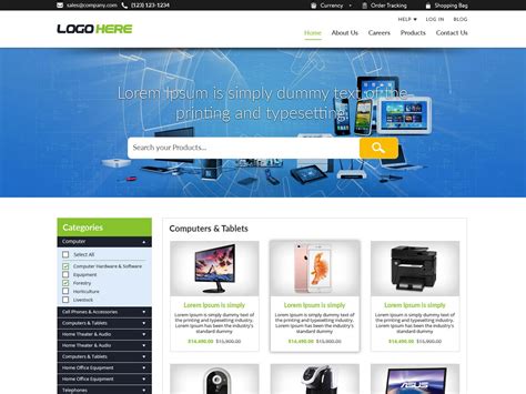 free ecommerce website templates | free psd design