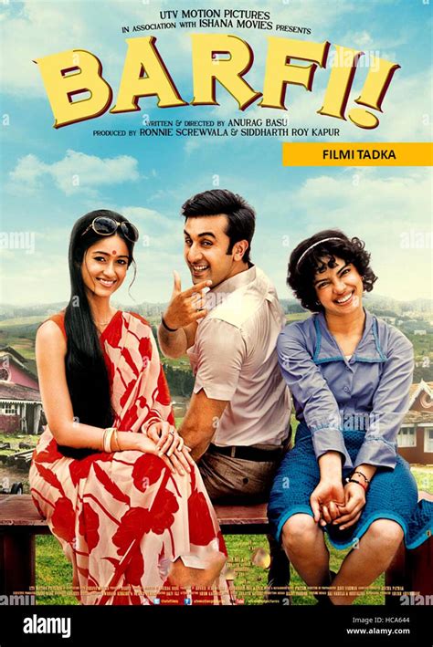 BARFI!, poster art, from left: Ileana D'Cruz, Ranbir Kapoor, Priyanka Chopra, 2012. ©UTV ...