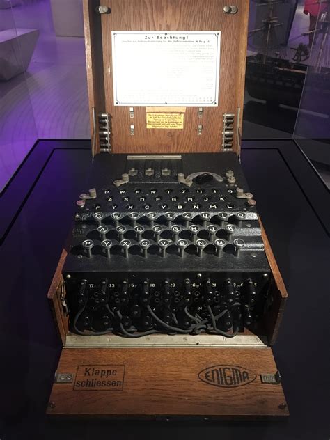 Had the privilege to see a real Enigma machine (Science Museum, London) | Enigma machine, Enigma ...